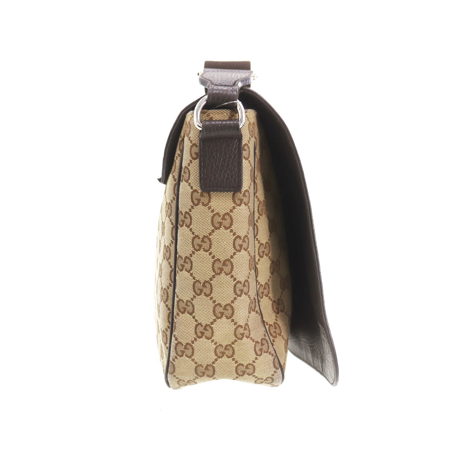 GUCCI Original GG Canvas Crossbody Shoulder Bag Brown #CP347