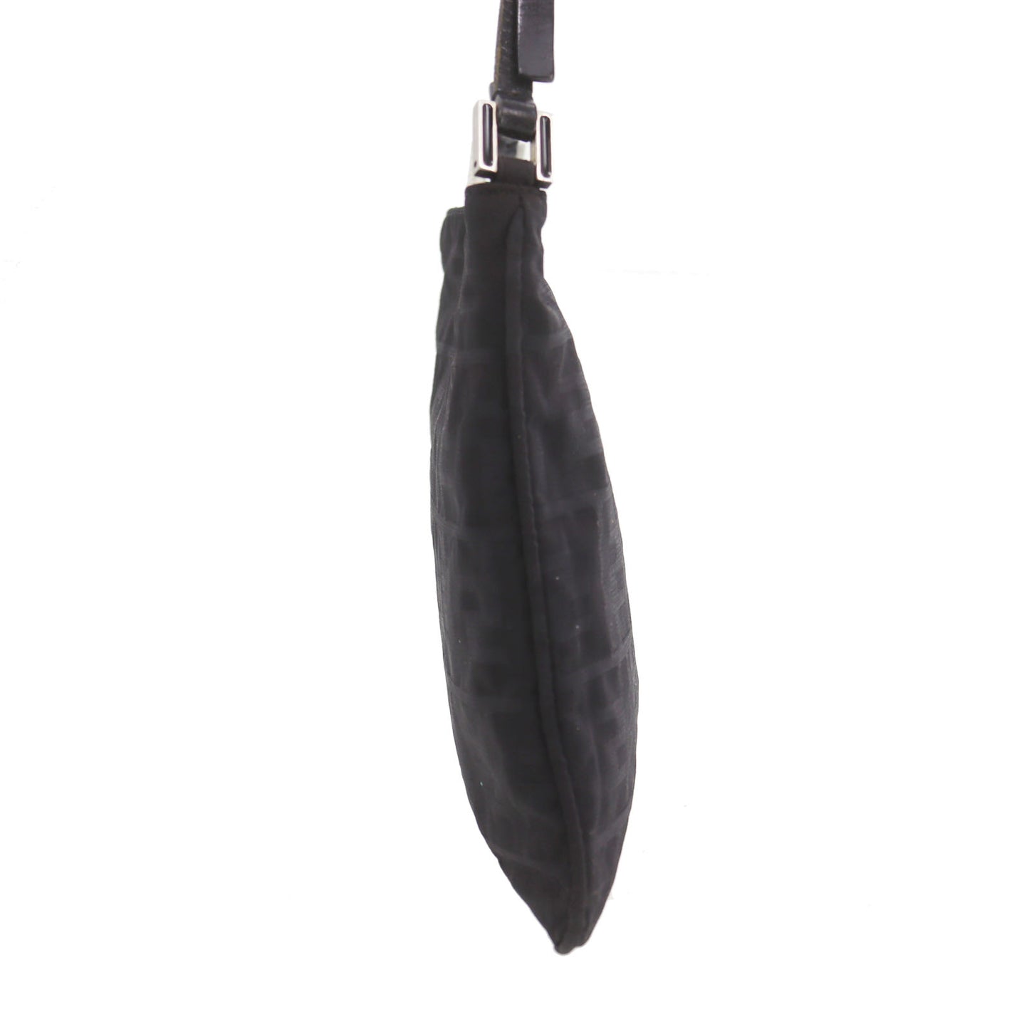 FENDI Zucca Shoulder Handbag Black Canvas #AG704