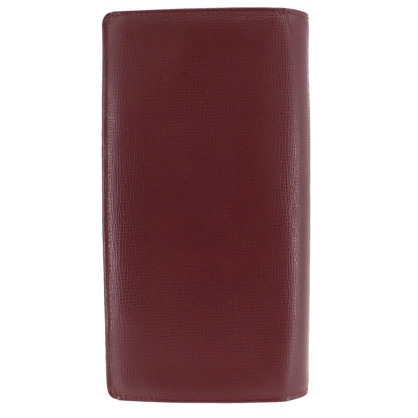 CARTIER Must de Cartier Bifold Long Wallet Leather Burgundy #ED495