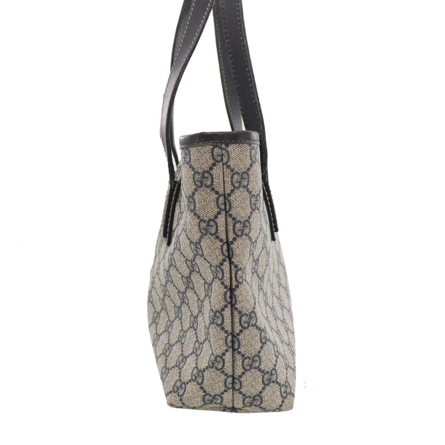 GUCCI GG Plus Tote Shoulder Bag Navy PVC #BJ342