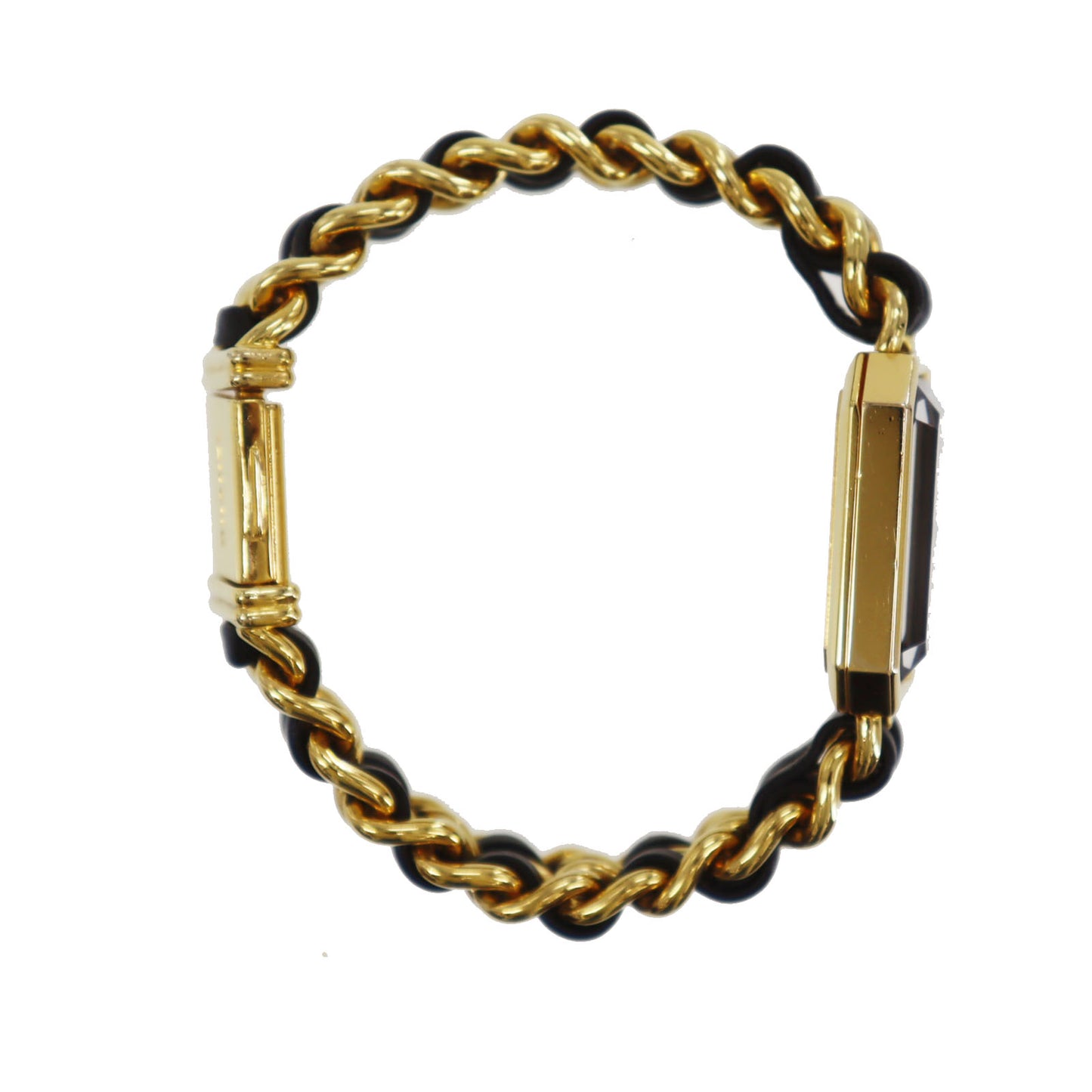 CHANEL Premiere Discontinued Wristwatches M Gold Black Quartz Swiss #CO496 S