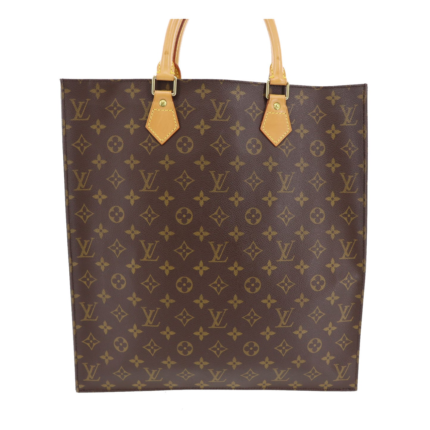 LOUIS VUITTON LV Sac Plat Used Tote Handbag Monogram M51140 #BT776
