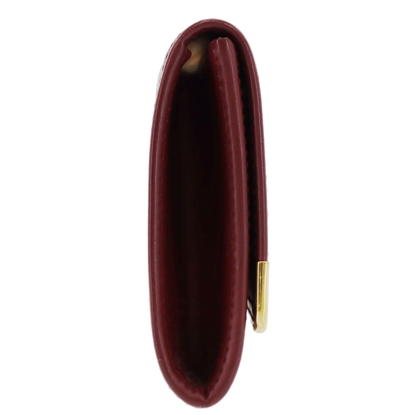 Cartier Logos Must Line Coin Case Bordeaux Leather #AH294