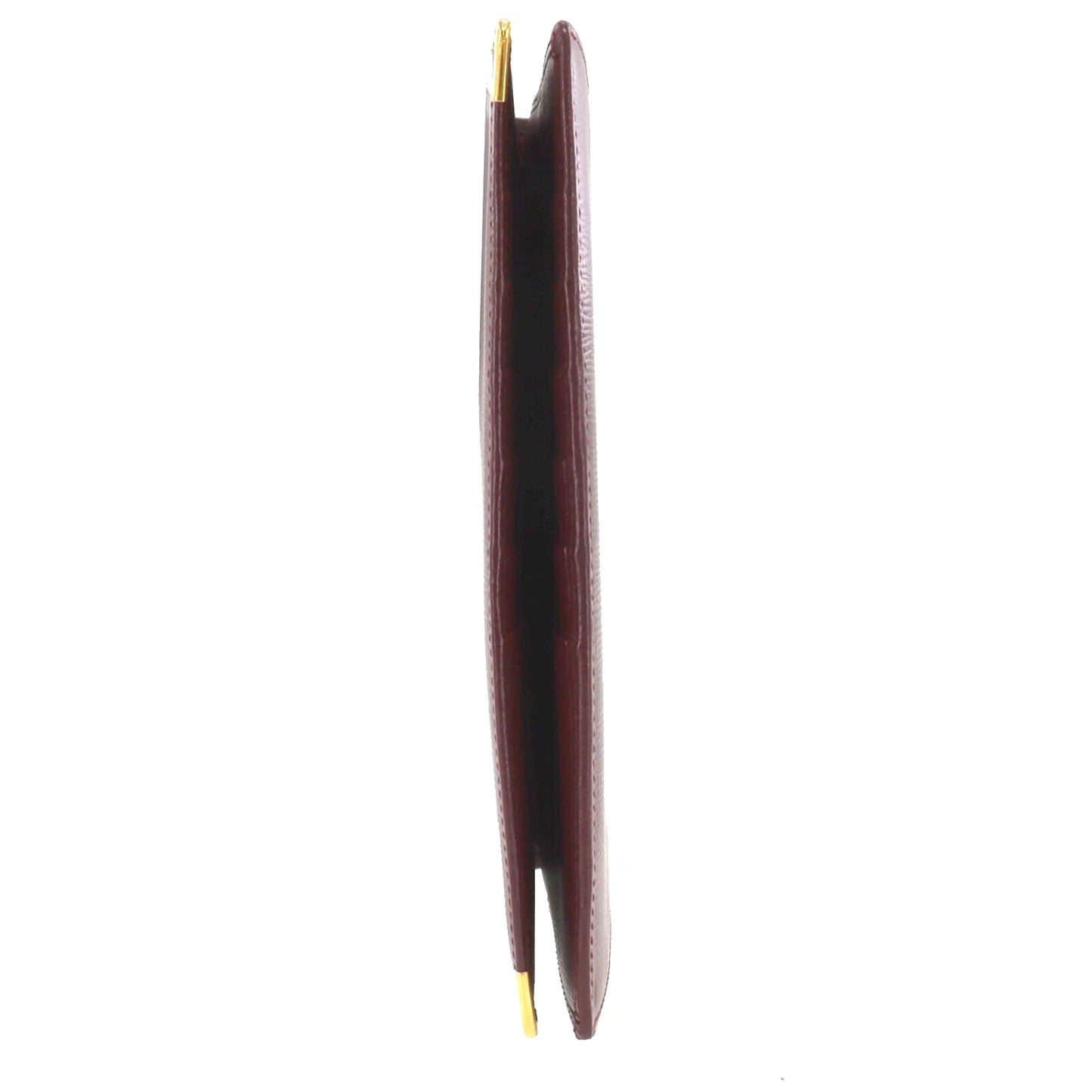 CARTIER Must de Cartier Bifold Long Wallet Leather Burgundy #ED495