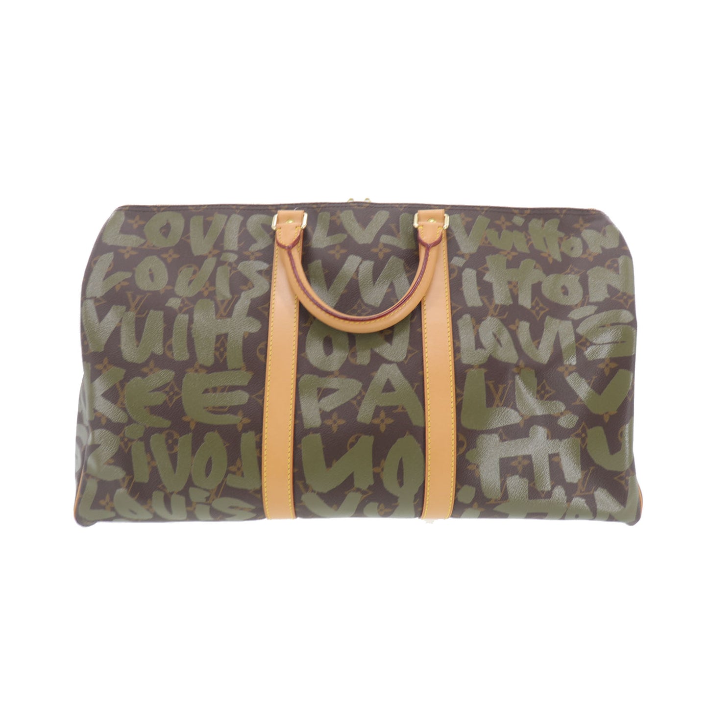 Louis Vuitton LV M92196 Graffiti Boston Bag Keepall 50 Khak #EH232