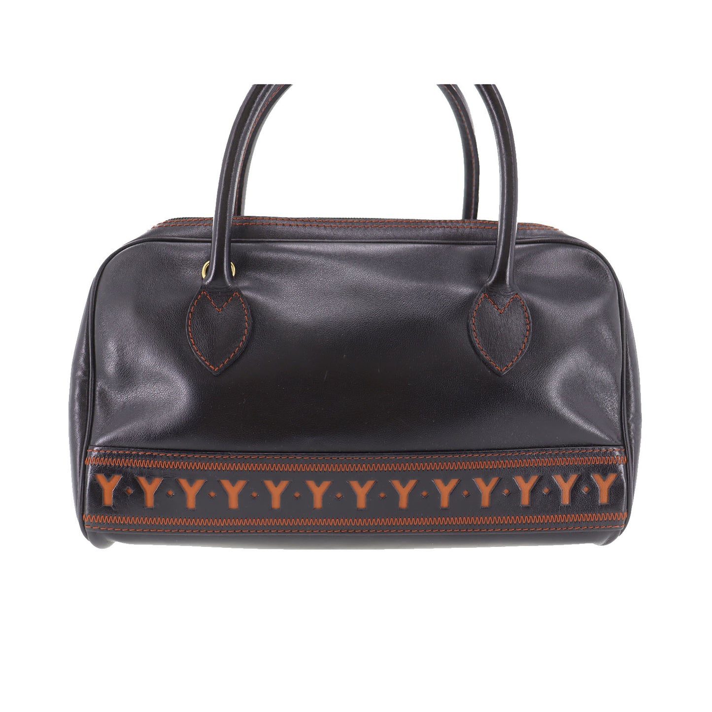 Yves Saint Laurent 2way Handbag Black Leather #AG246