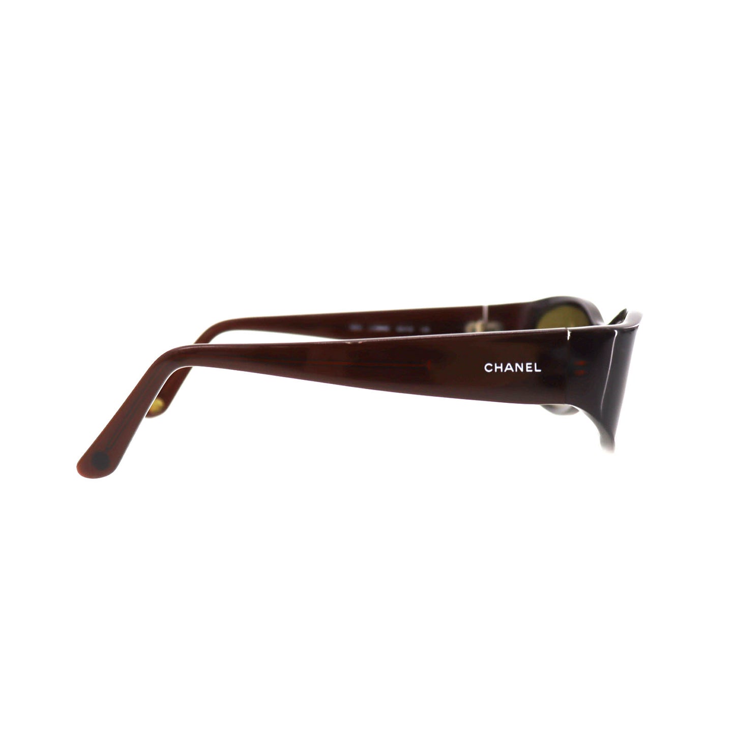 CHANEL Logos Sunglasses Brown Eye Wear #CO945