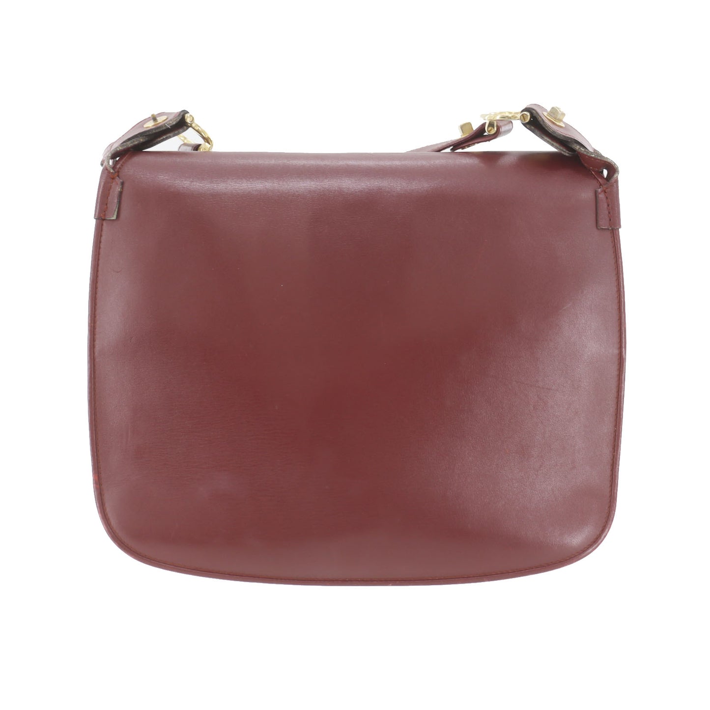 Cartier Must Line Crossbody Shoulder Bag Bordeaux Leather #AH78