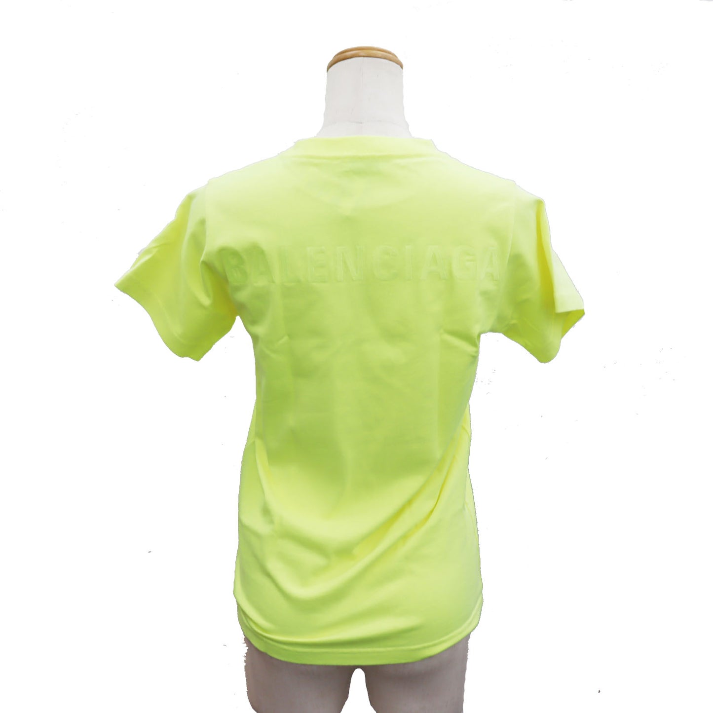 BALENCIAGA Short Sleeve T-shirt Tops XS Gluorescent Yellow #AH677