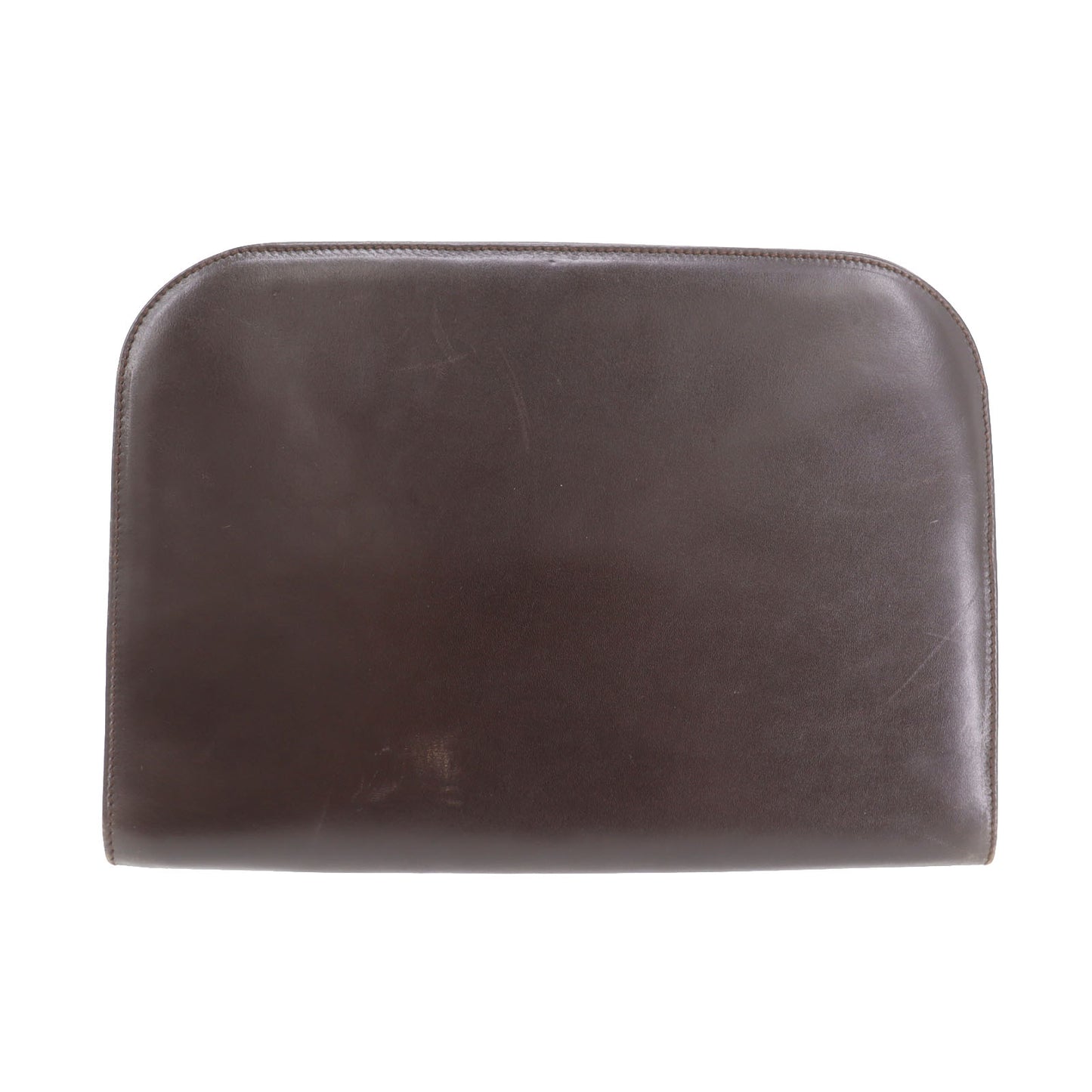 Salvatore Ferragamo Gancini 2Way Clutch Shoulder Bag Brown Leather #AG134