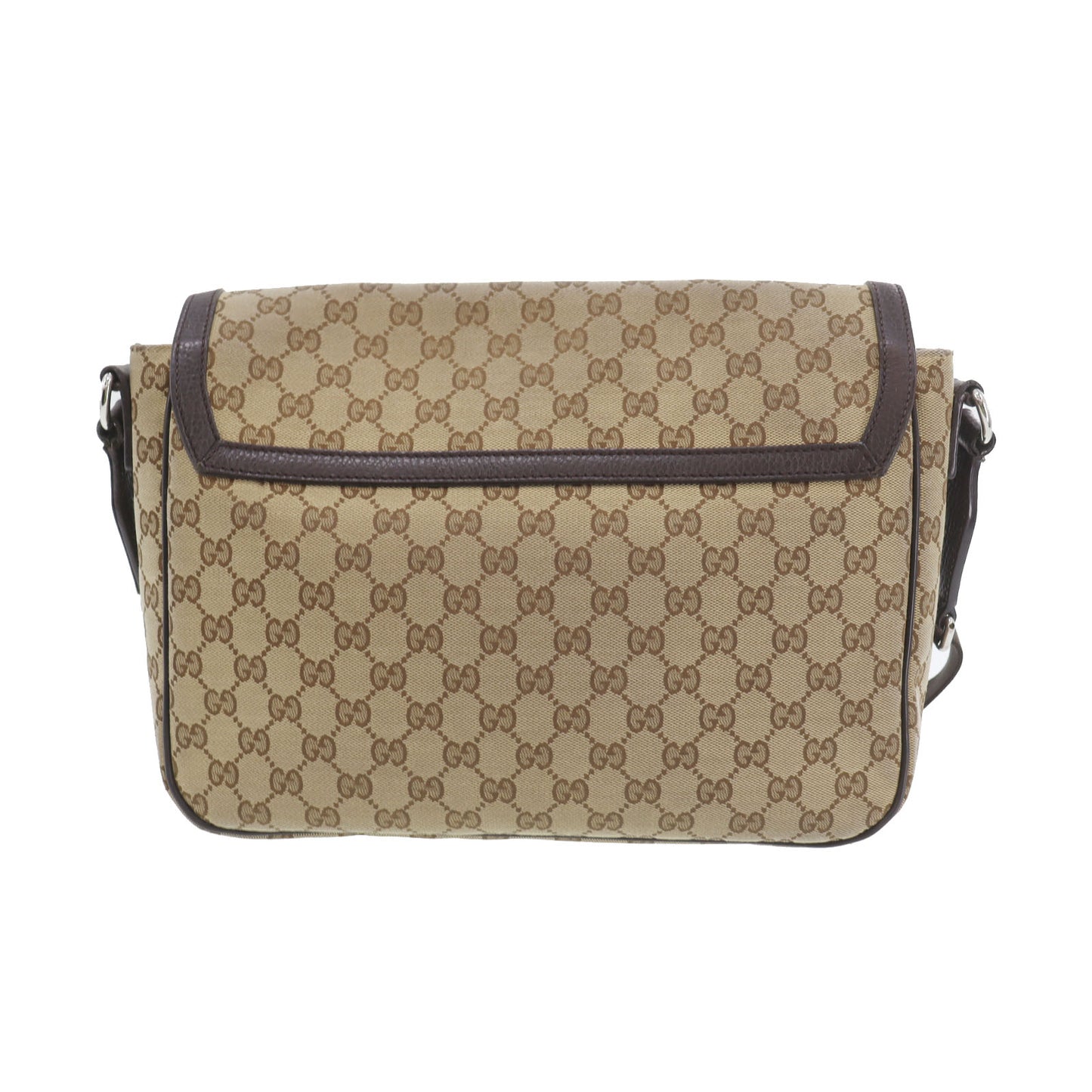 GUCCI Original GG Canvas Crossbody Shoulder Bag Brown #CP347