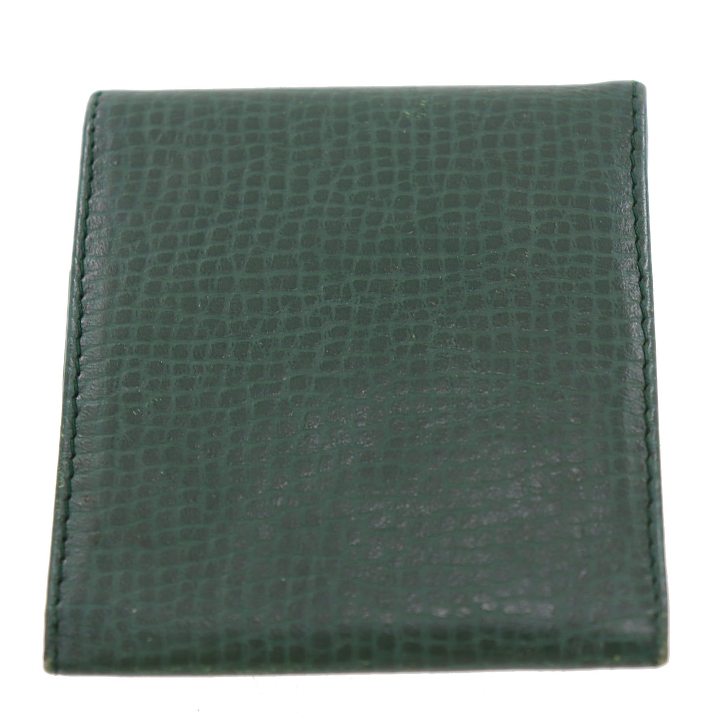 Christian Dior Logos Mini Coin Wallet Green Leather #BQ715