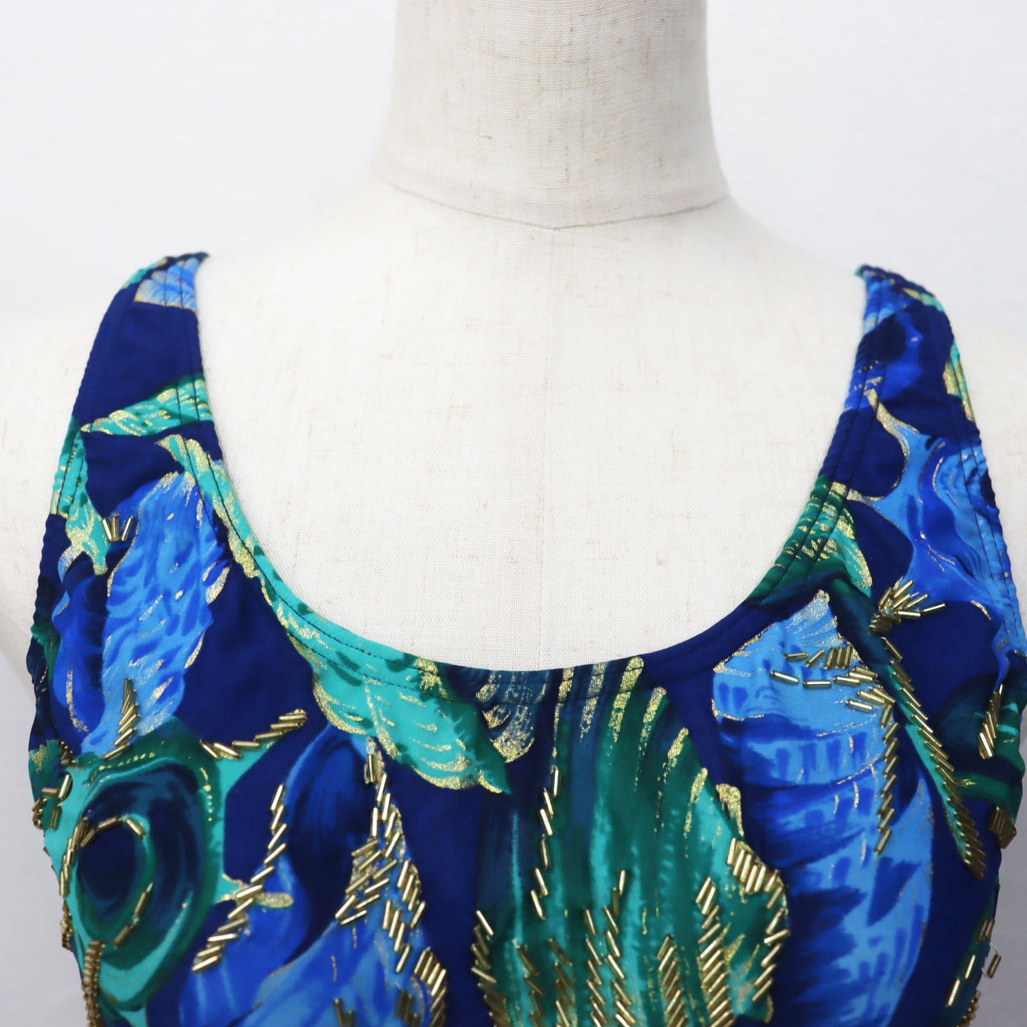 Dior Swimwear Swimsuit Blue Seashell Nylon Polyurethane Size L #AG674