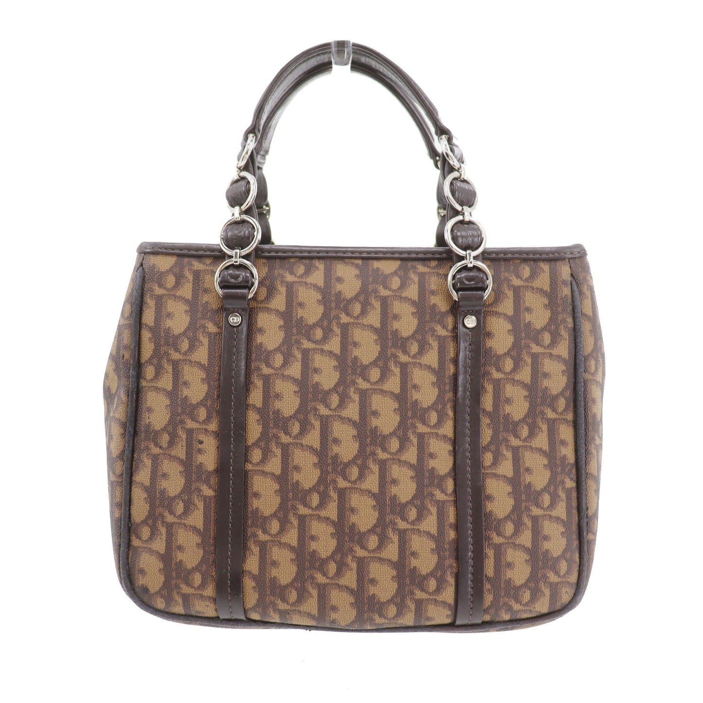 Christian Dior Trotter Handbag Brown PVC #CT20