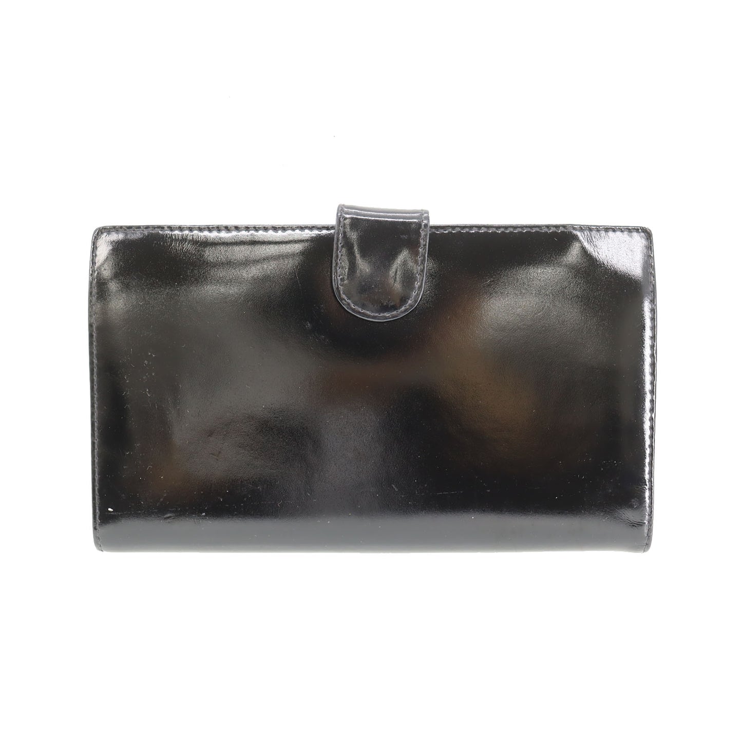 CHANEL CC Logos Long Wallet Black Leather #CJ147
