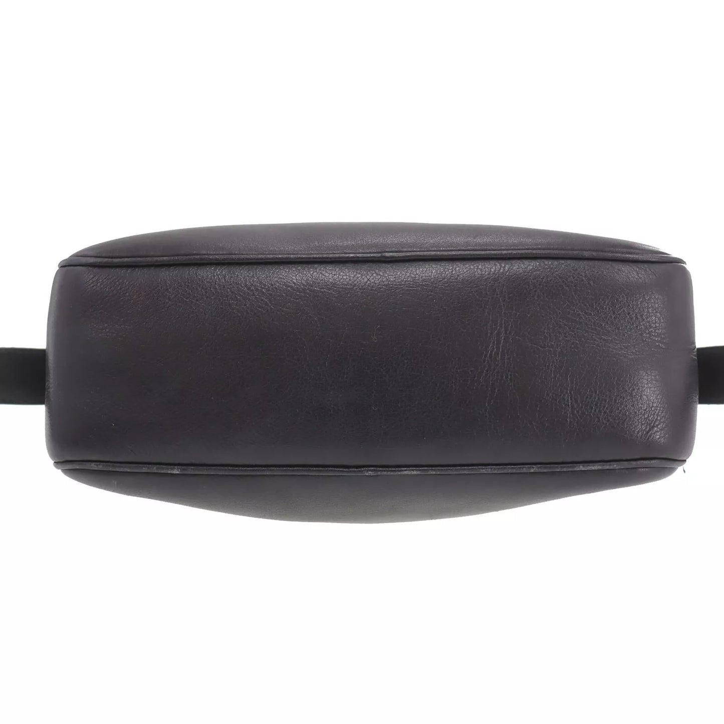 CELINE Logos Shoulder Bag Navy Leather #AH82