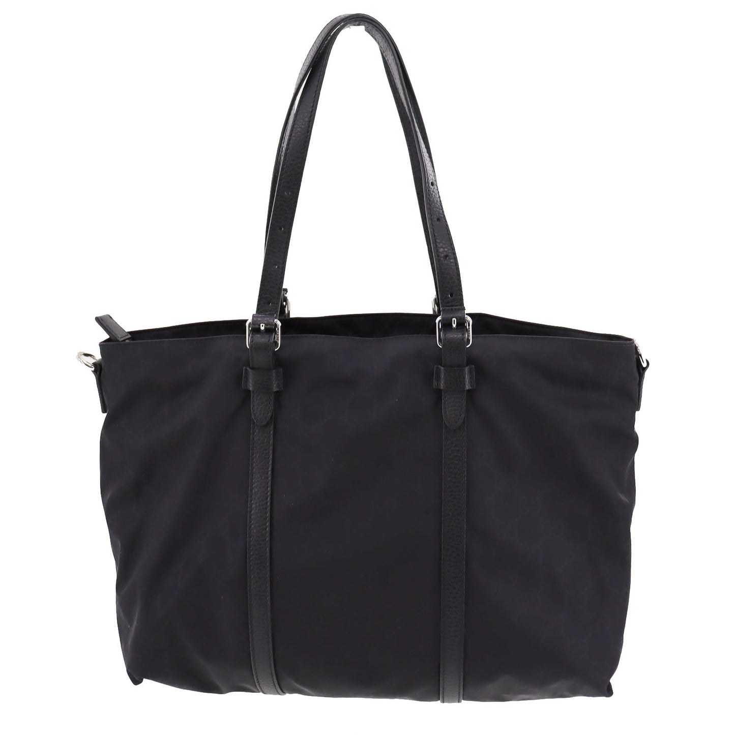 GUCCI Original GG Hand Shoulder Bag Black Nylon #AG798