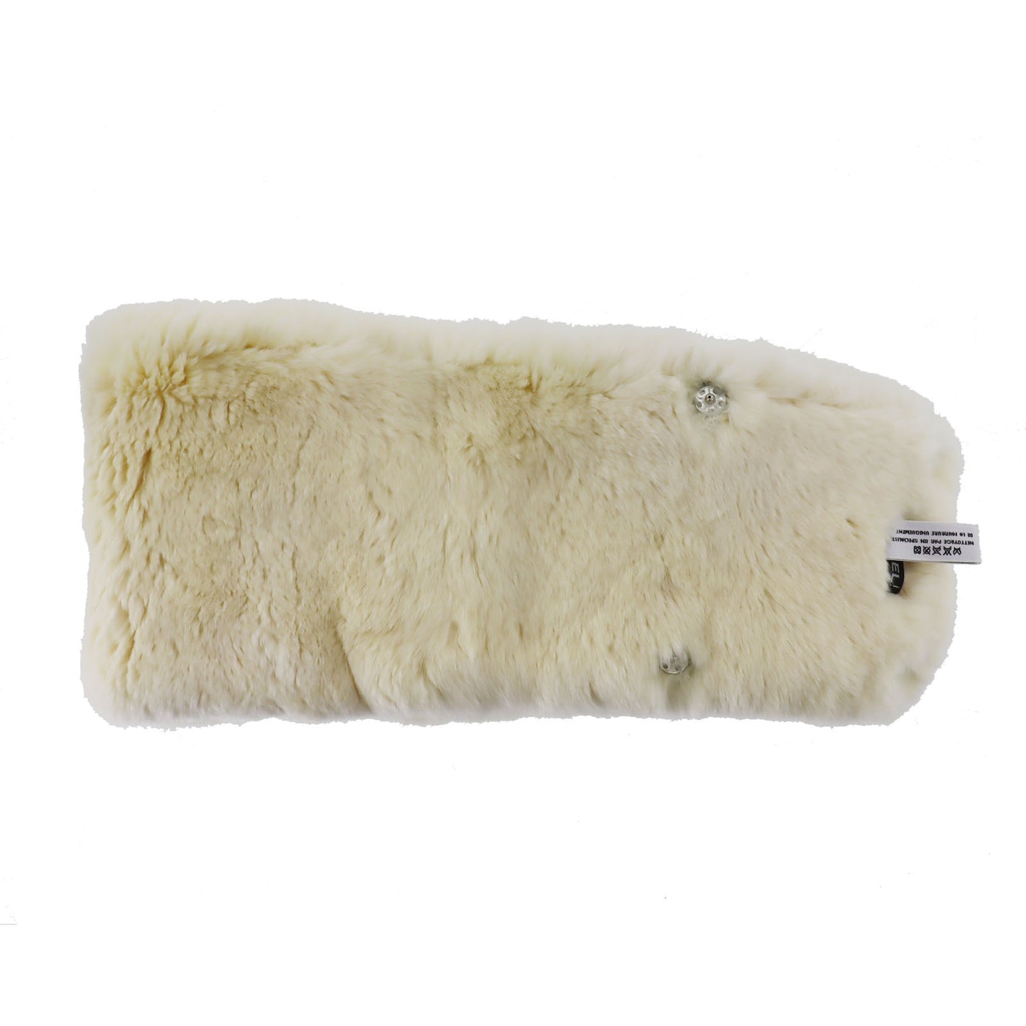 CHANEL CC Logos Fur Scarf Muffler 100% Rabbit White #CO713