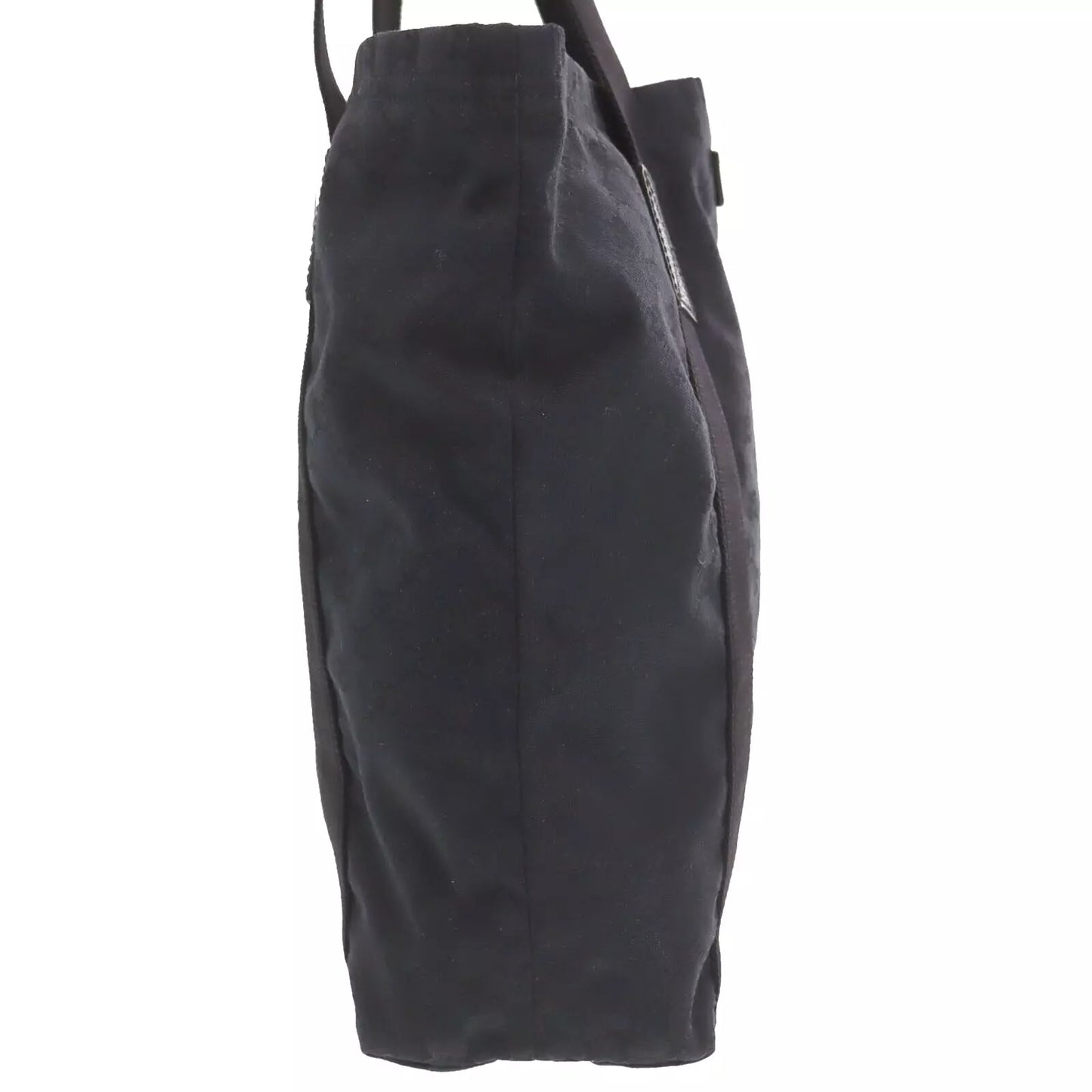 GUCCI Original GG Canvas Tote Handbag Black Canvas #CD911