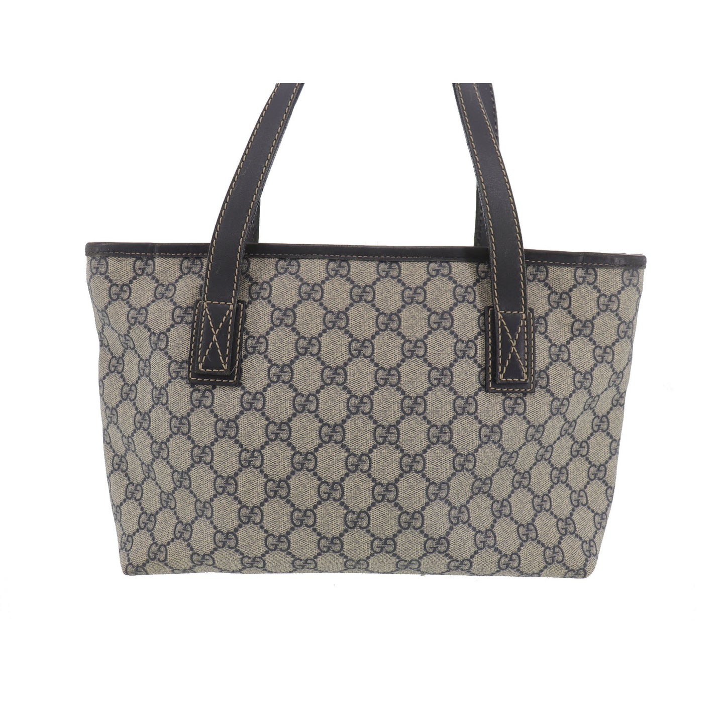 GUCCI GG Plus Tote Shoulder Bag Navy PVC #BJ342