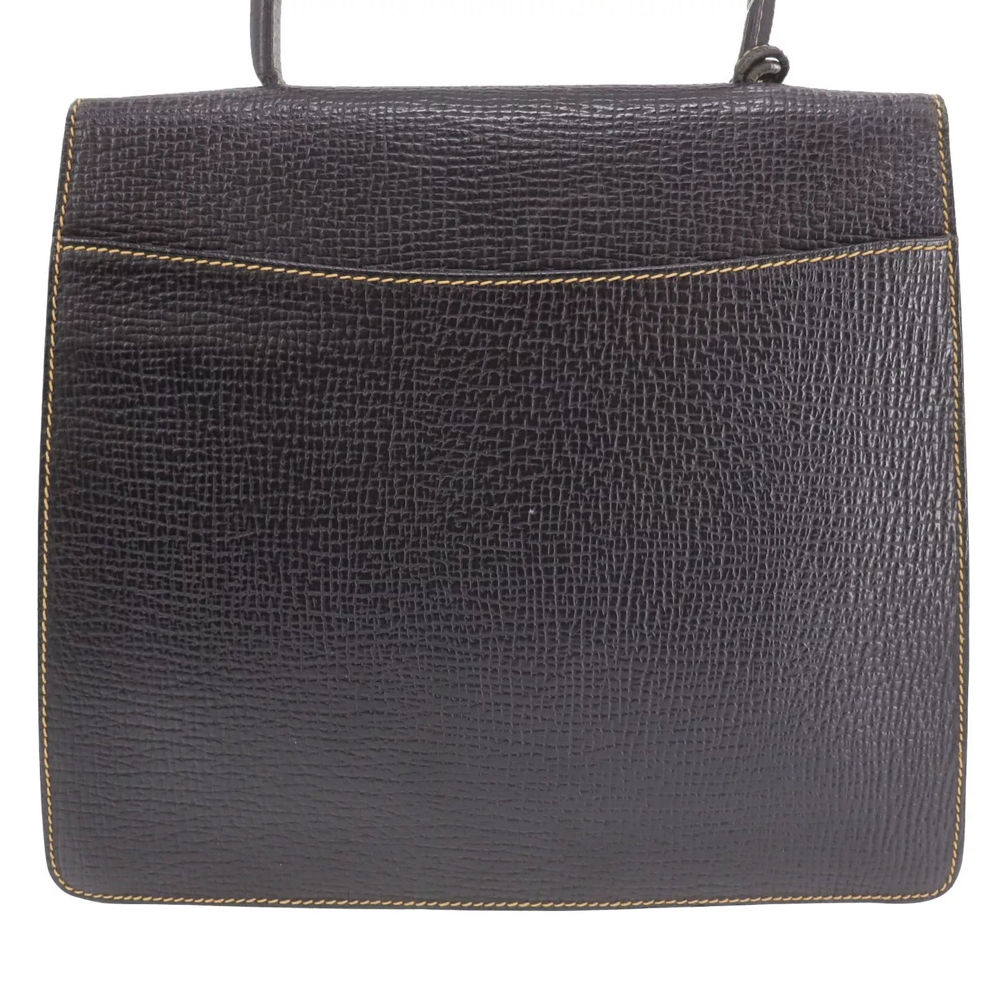 LOEWE Barcelona 2 Way Shoulder Handbag Black Leather #AH469