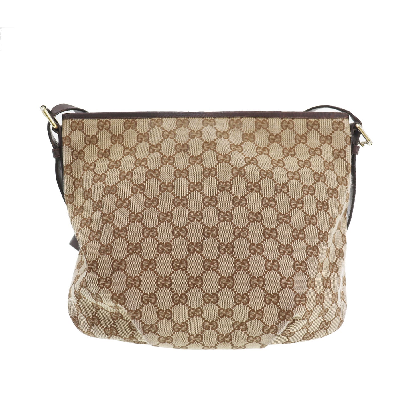 GUCCI Original GG Canvas Crossbody Shoulder Bag Brown #CS801