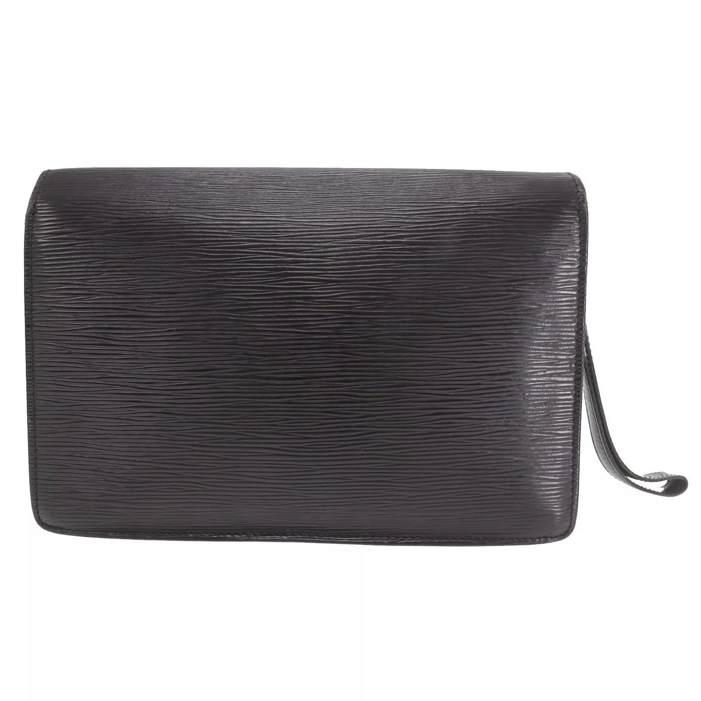 Louis Vuitton LV Pochette Serie Dragonne Clutch Black Epi M52612 #EA29