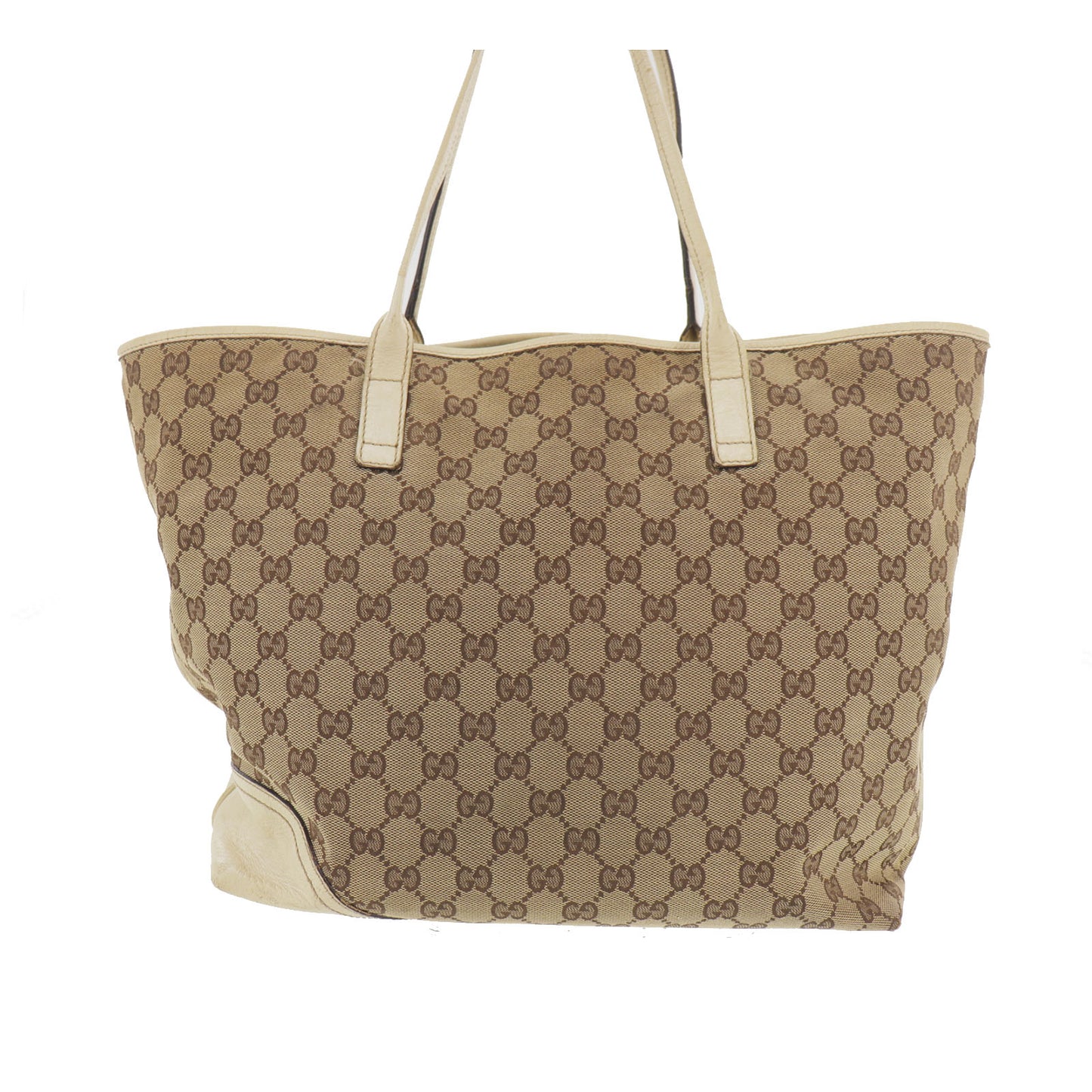 GUCCI Original GG Canvas Shoulder Tote Bag Brown #EG515