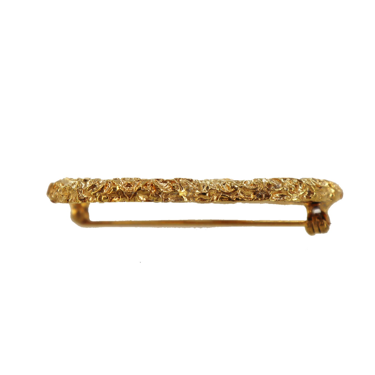 CHANEL CC Logos Pin Brooch Gold Plated 93 A #BX673