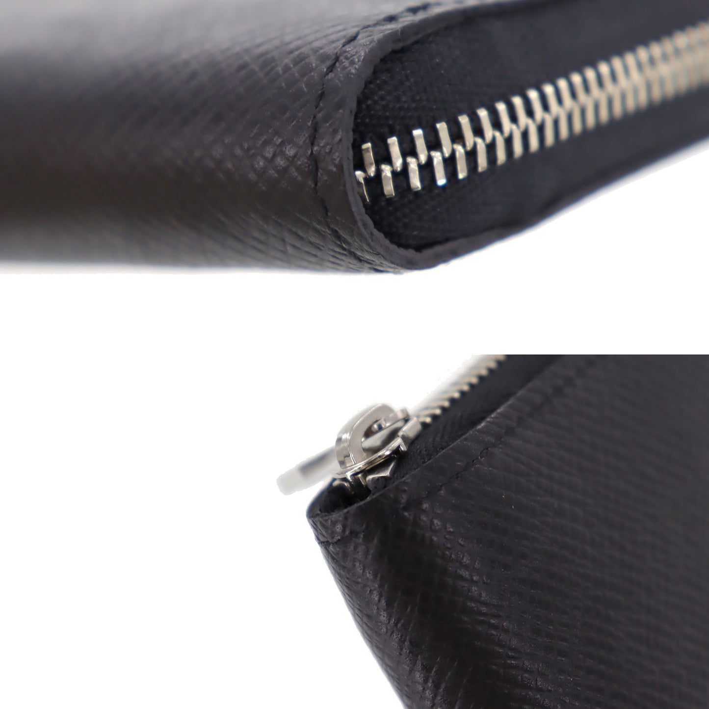 LOUIS VUITTON LV Zippy Coin Case Black Taiga Leather M30511 #AG676