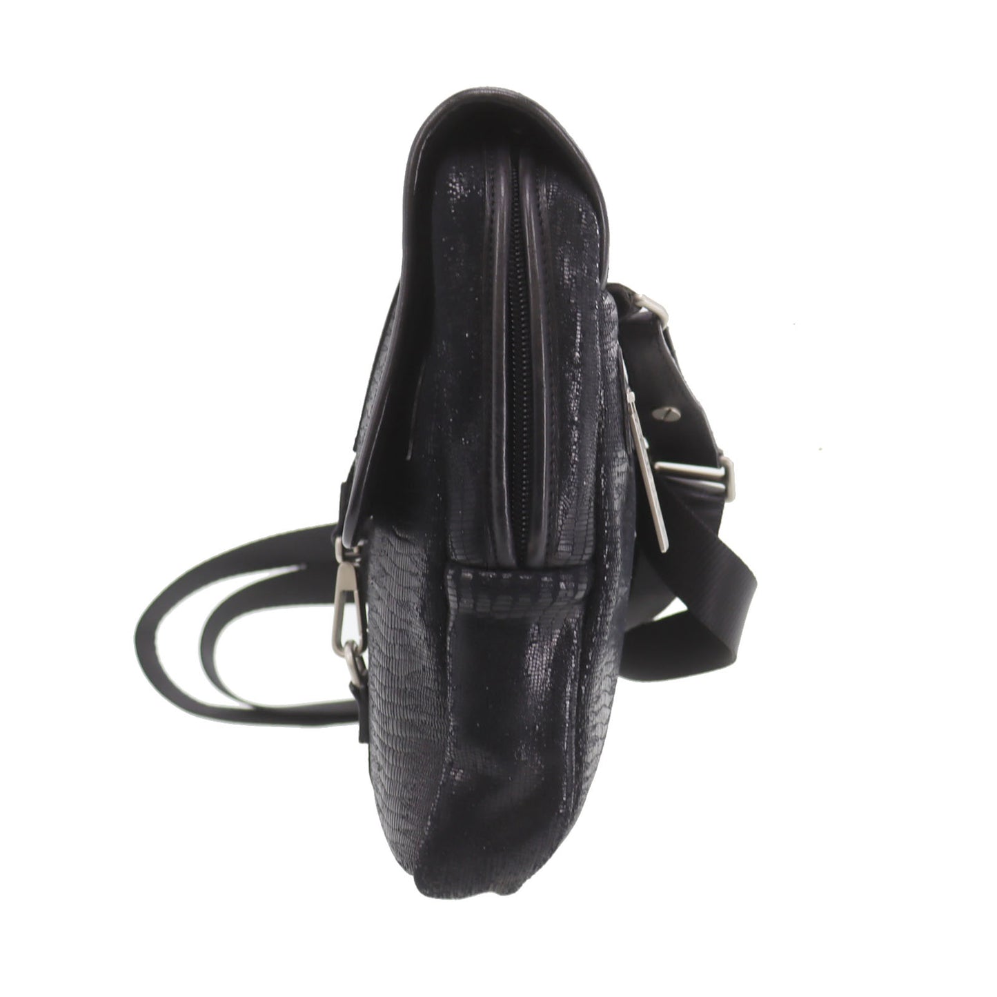 CHANEL Sports Line Crossbody Shoulder Bag Black Nylon Leather #CP936