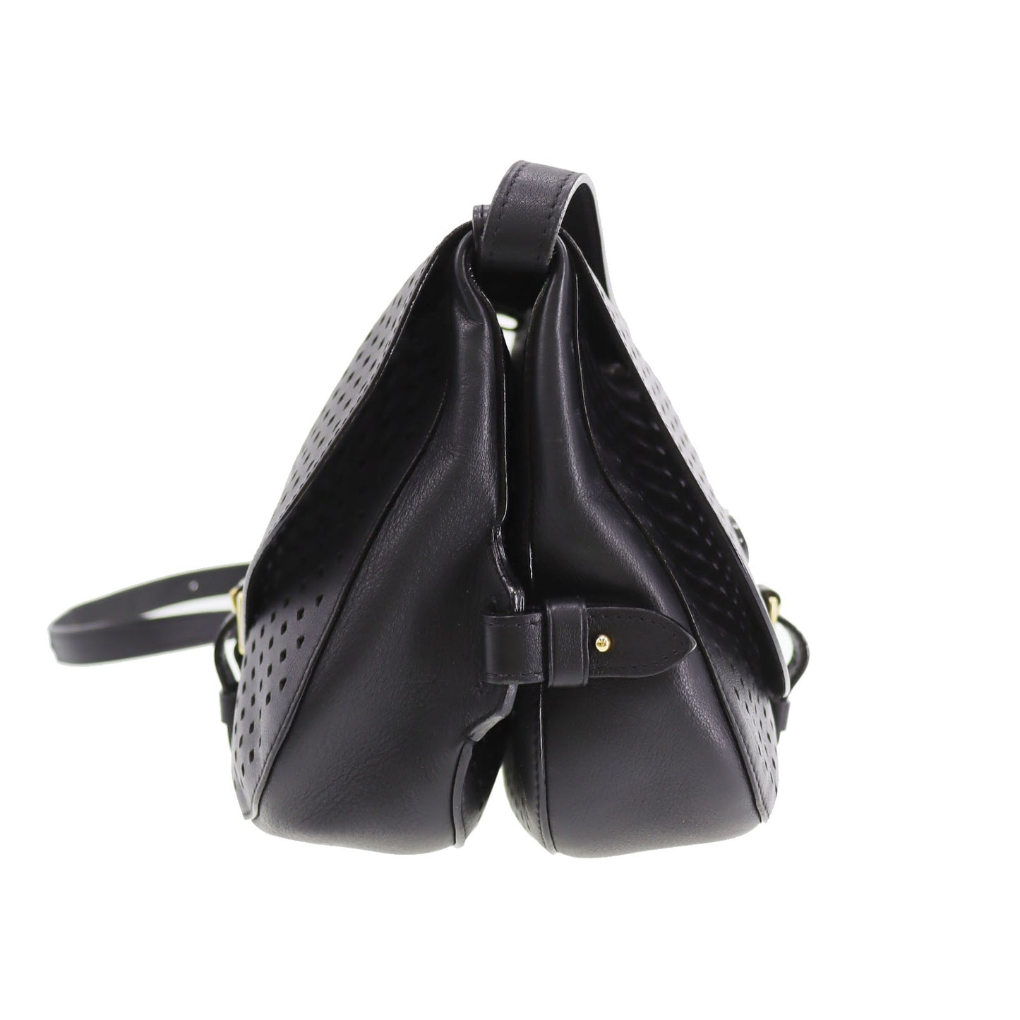 LOUIS VUITTON LV Saumur 2012 Shoulder Bag Black Leather M94072 #CF697