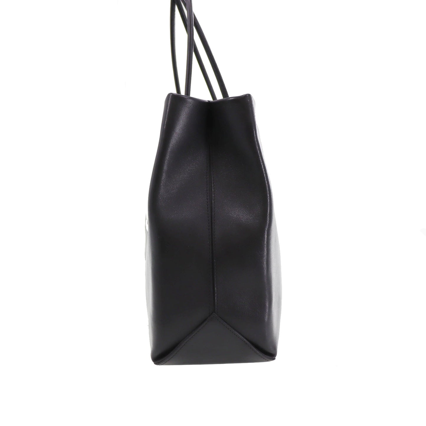 CHANEL Logo Shoulder Tote Bag Leather #CL42
