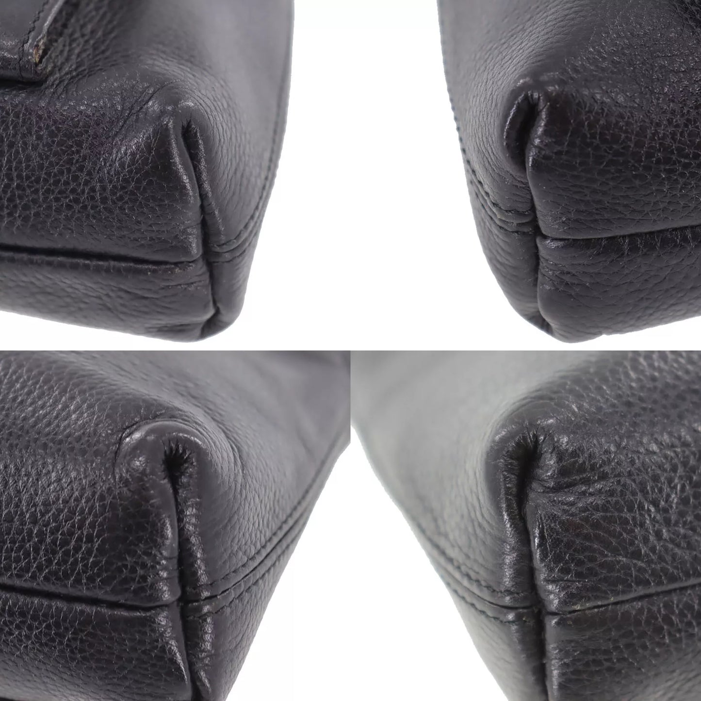 CELINE Handbag Leather Black #AH230