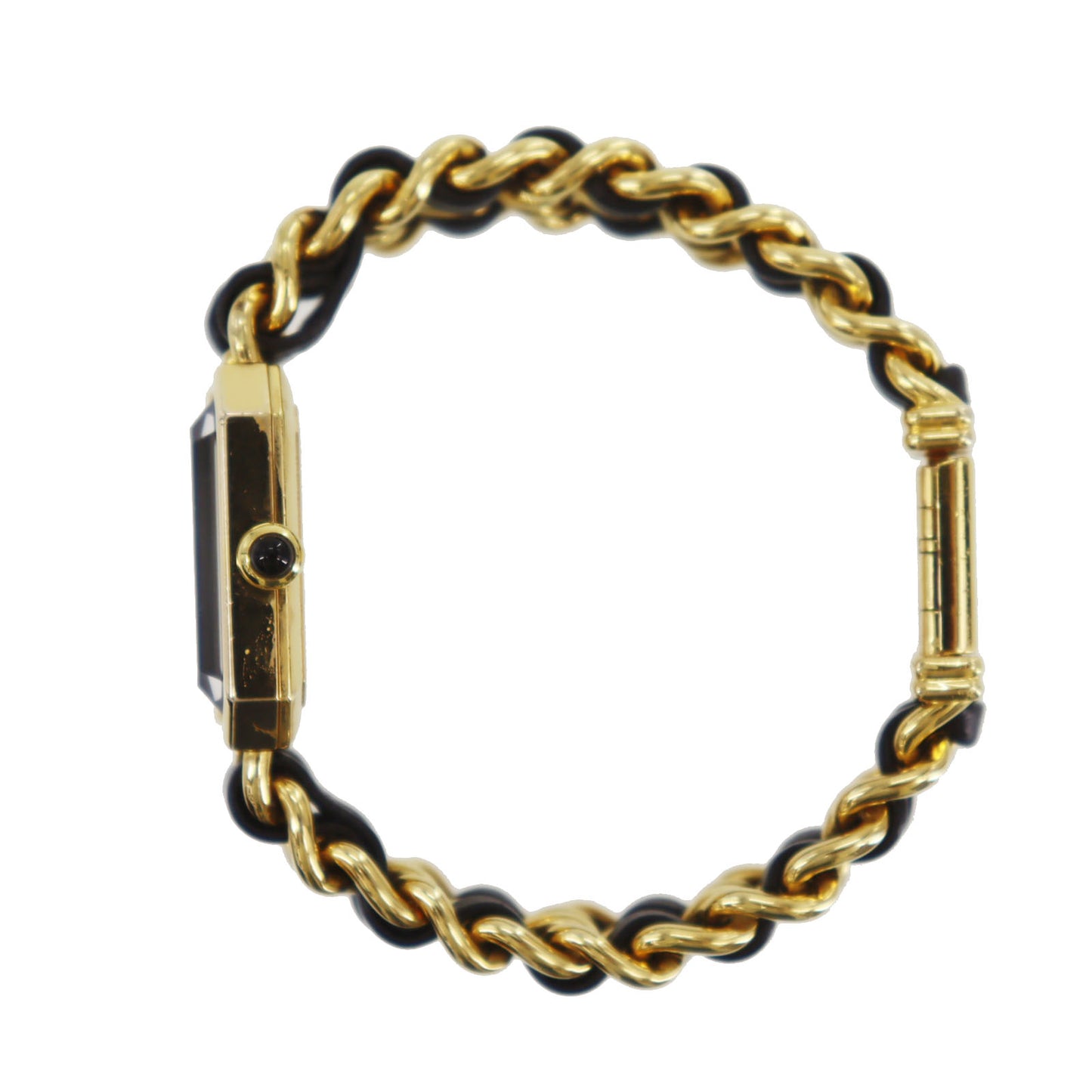CHANEL Premiere Discontinued Wristwatches M Gold Black Quartz Swiss #CO496 S