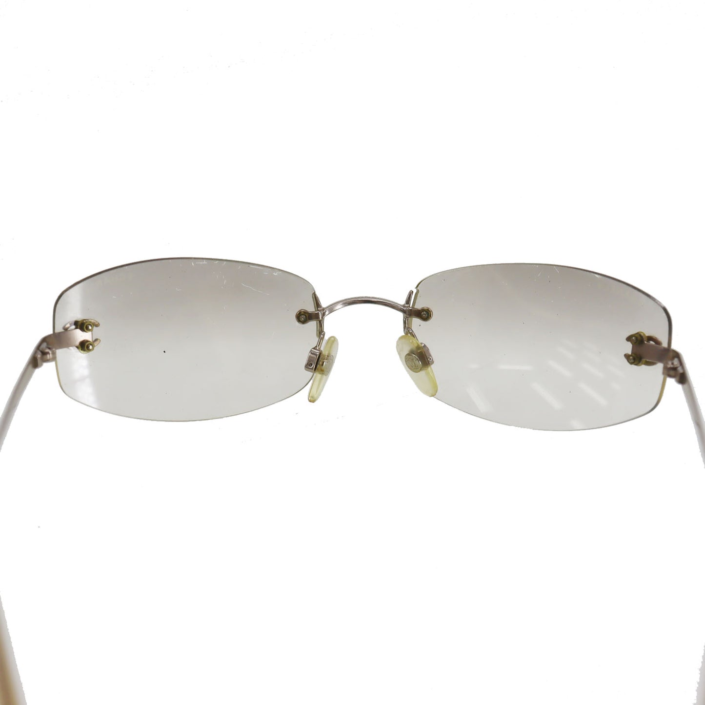 CHANEL Used CC Logos Sunglasses Gray Clear Eye Wear c194/61 54◻︎19 #CY850
