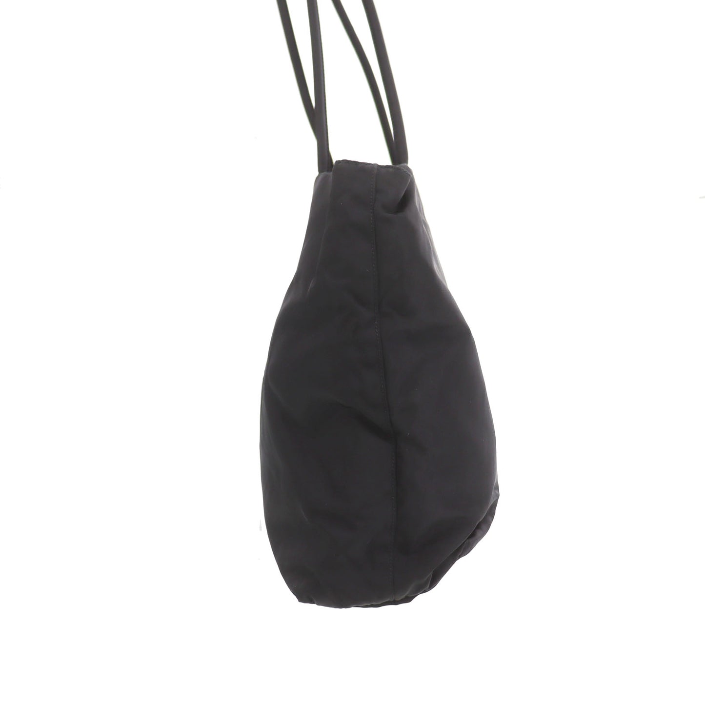 PRADA Logos Shoulder Tote Bag Black Nylon #ED418