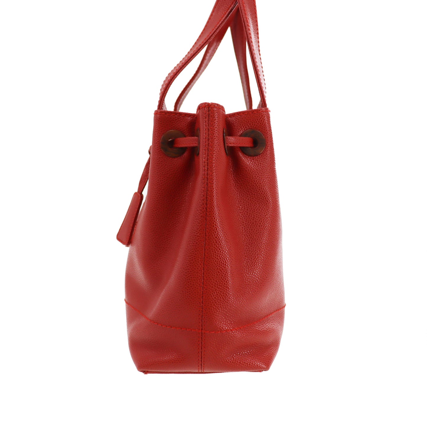 CHANEL CC Shoulder Handbag Red Caviar Skin Leather #CD264