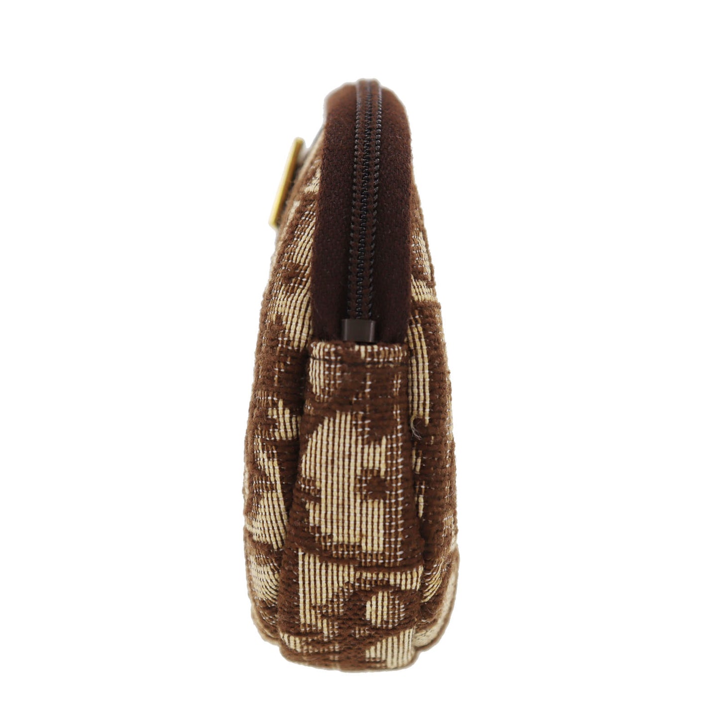 Christian Dior Trotter Mini Coin Wallet Pouch Brown Canvas #CH115