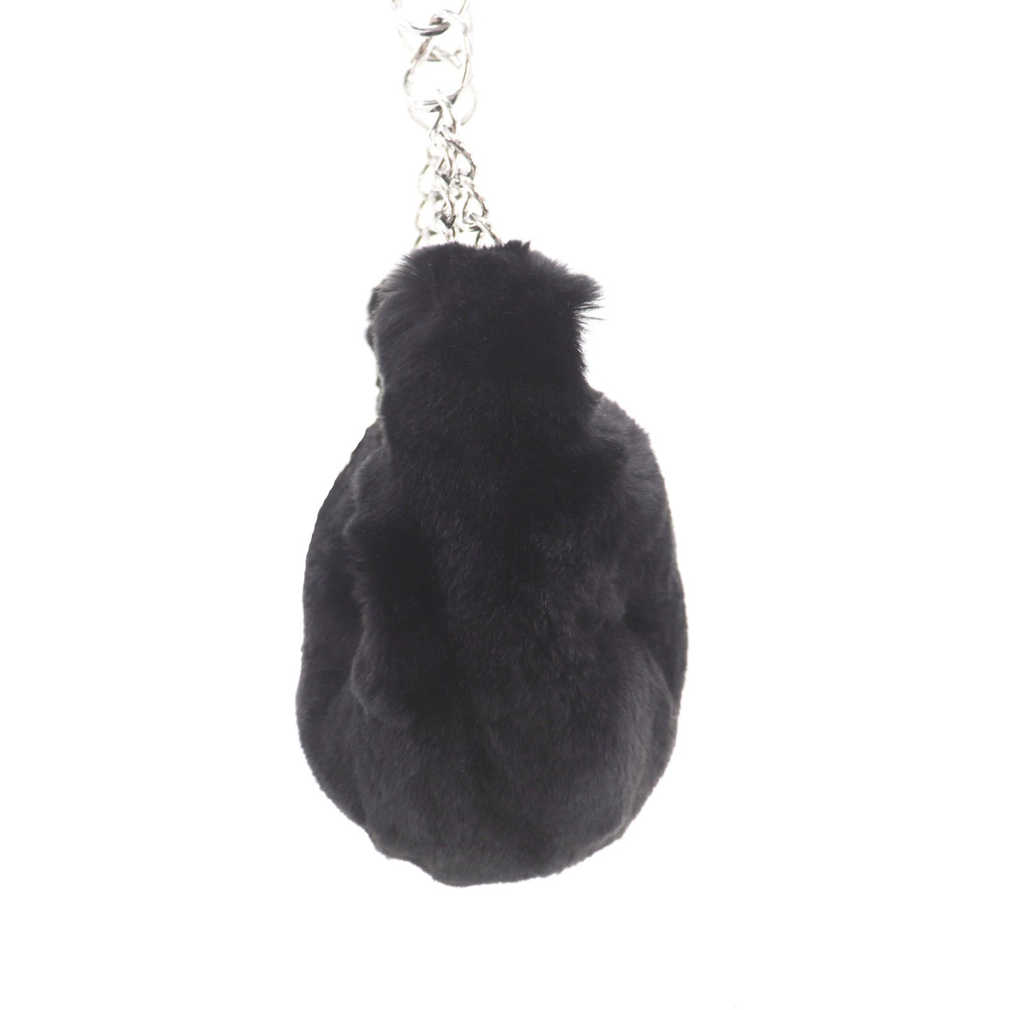 CHANEL Shoulder Handbag Black fur #EC471