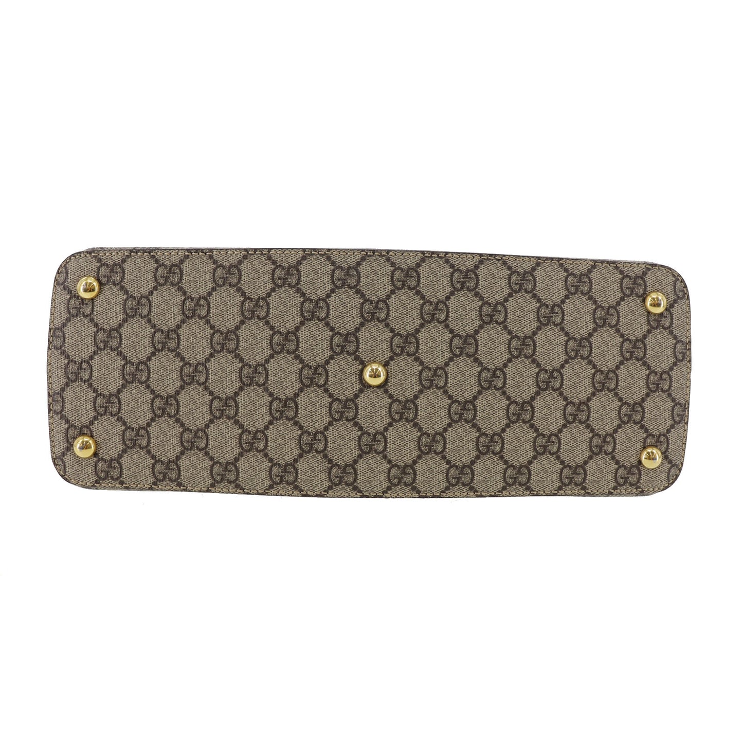 GUCCI GG Plus Shoulder Handbag Brown PVC Leather #BN944