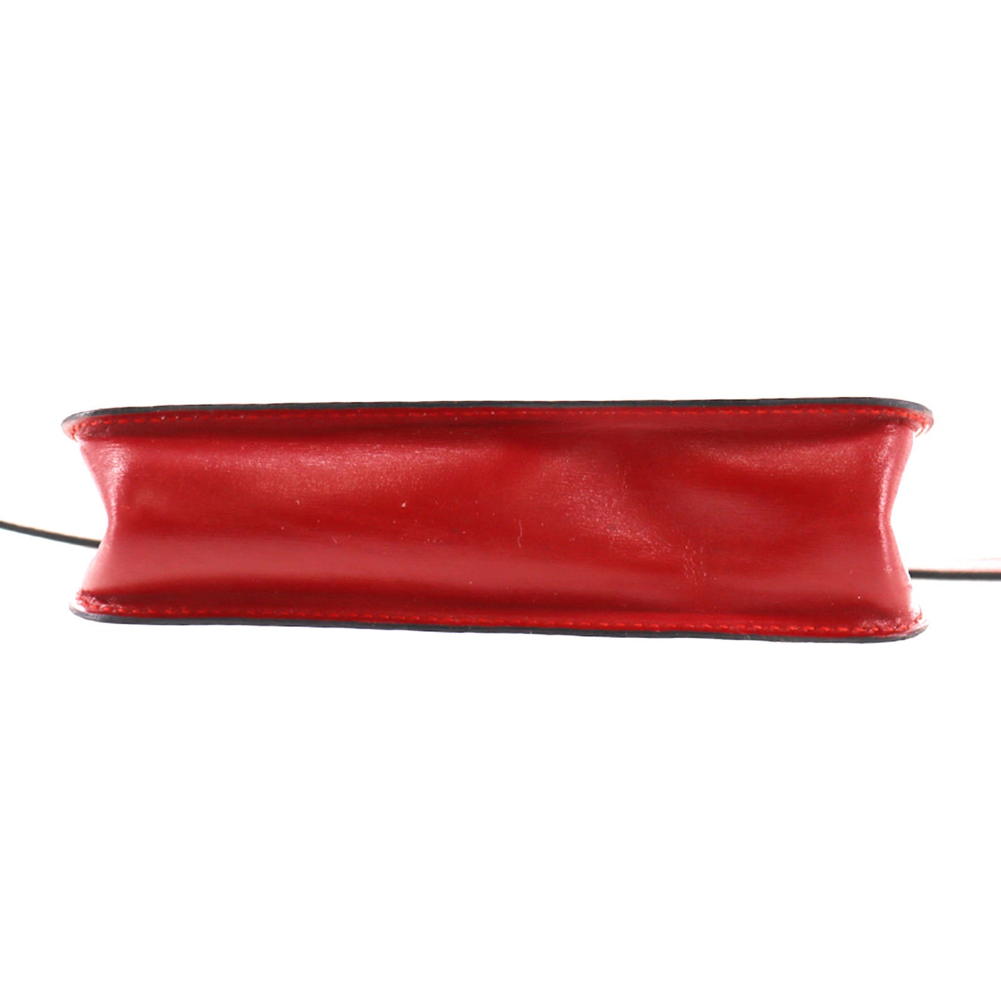 HERMES Waist Pouch Bag Red Leather #BP773