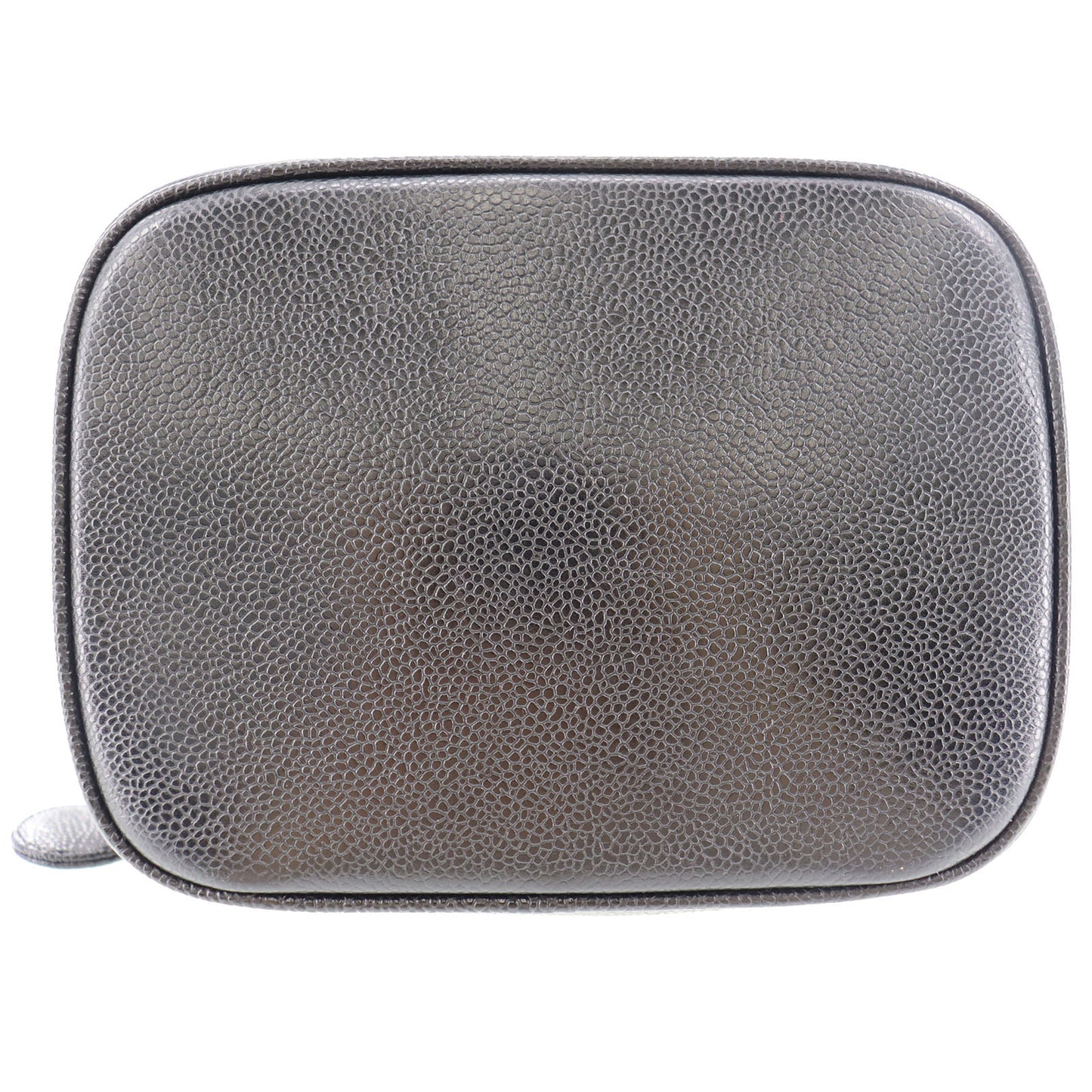 CHANEL CC Handbag Vanity Black Caviar Skin Leather #AG646