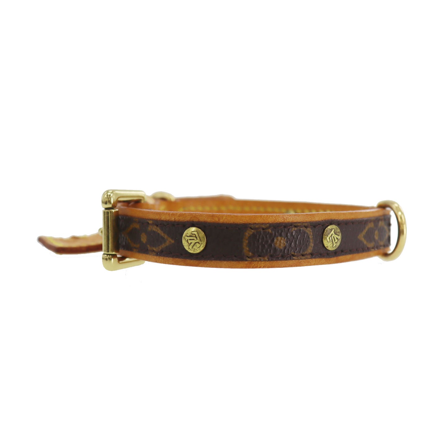Louis Vuitton LV Collier Baxter Dog Collar MM & Dog Leash MM Monogram #CY753