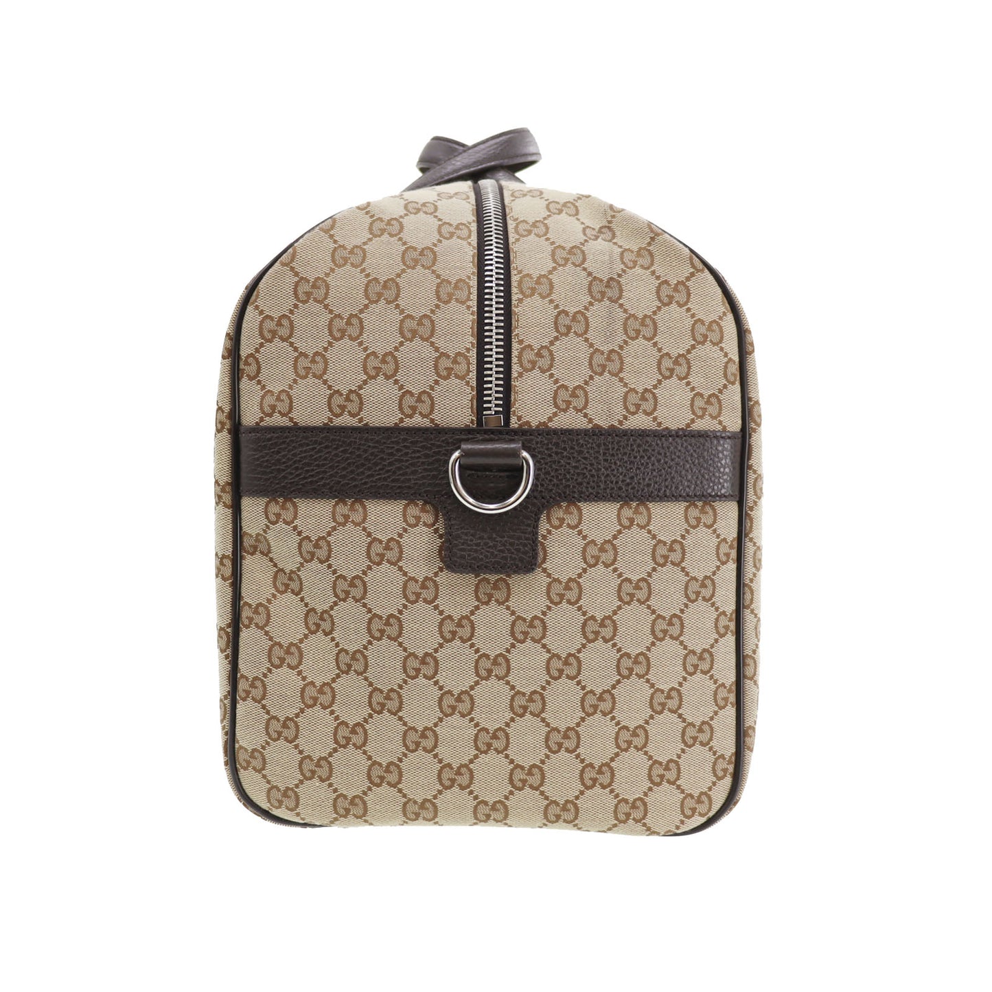 GUCCI Original GG Canvas Handbag Travel Bag Brown #CD787