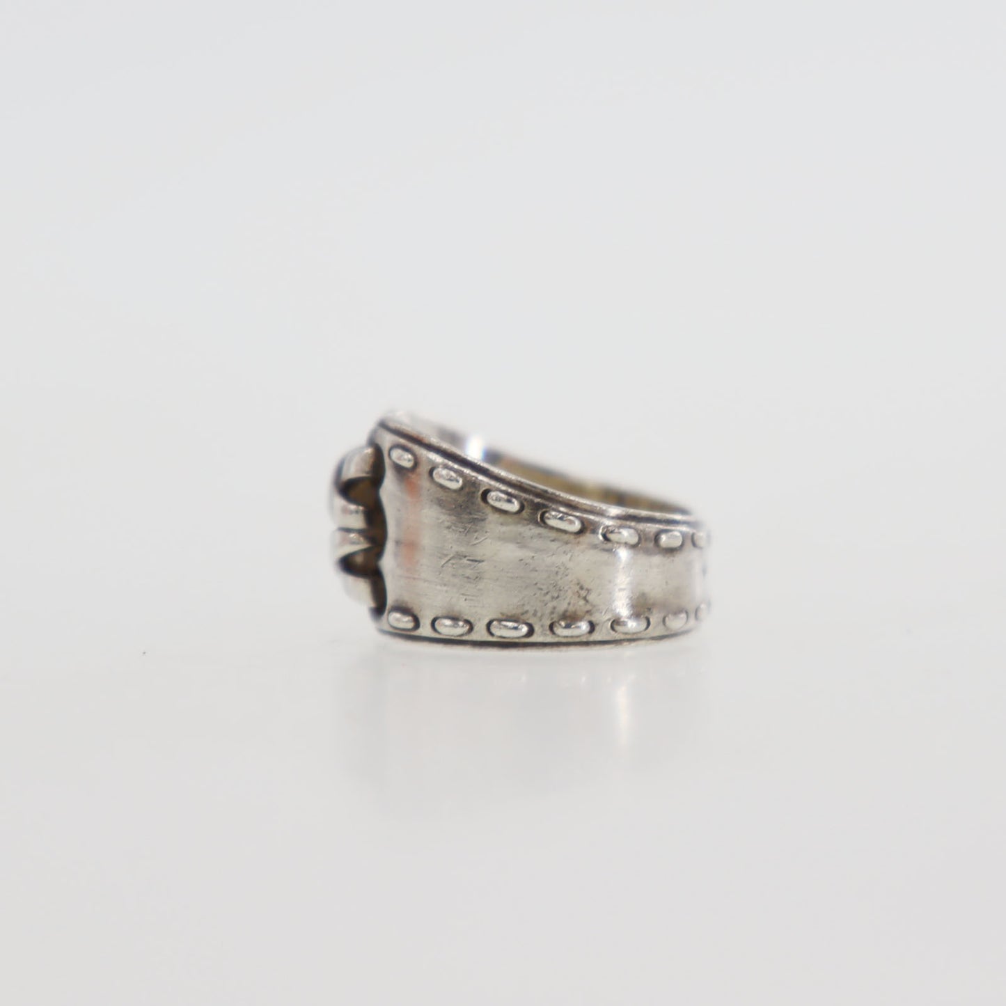 HERMES Lace up Finger Ring Silver 925 #CN466