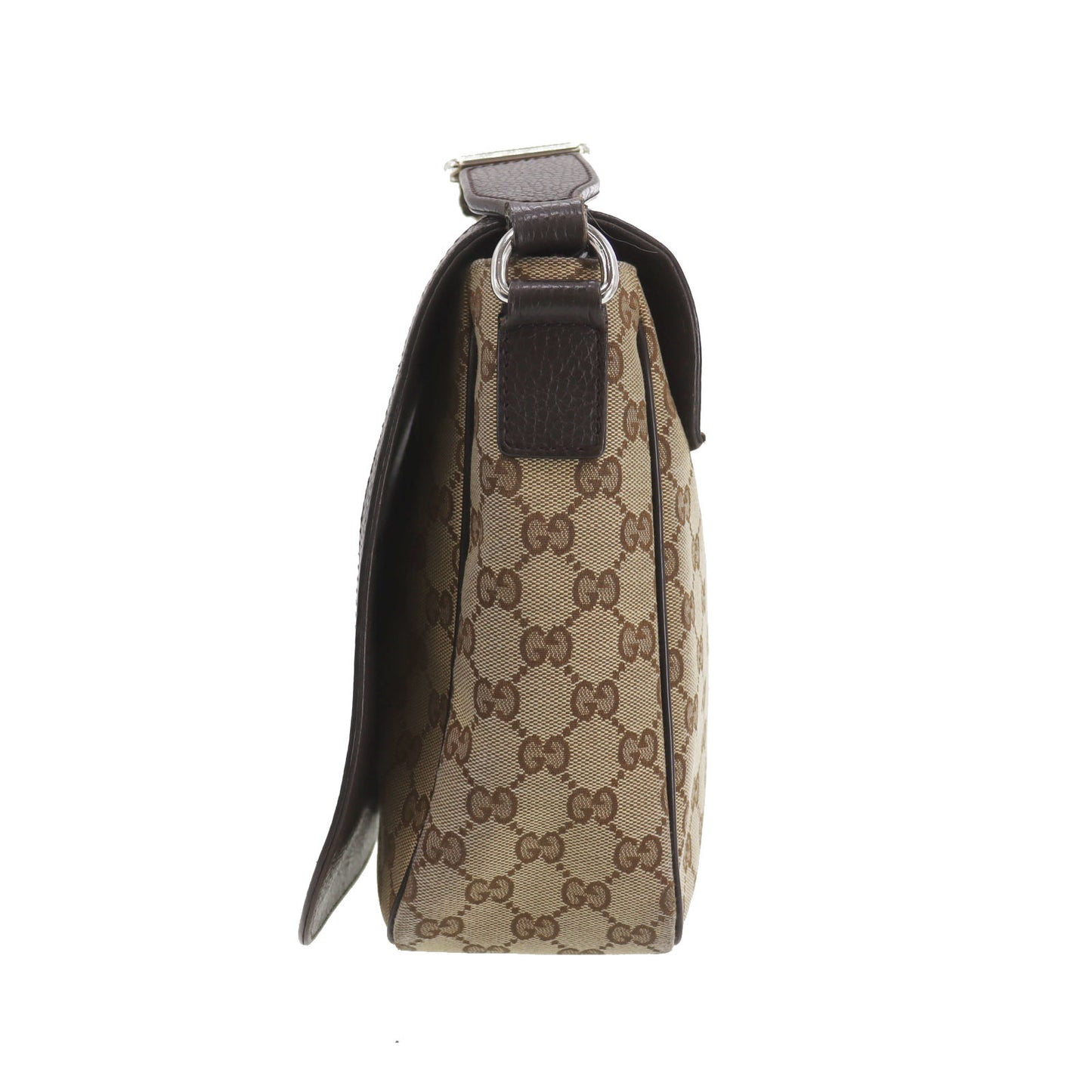 GUCCI Original GG Canvas Crossbody Shoulder Bag Brown #CP347