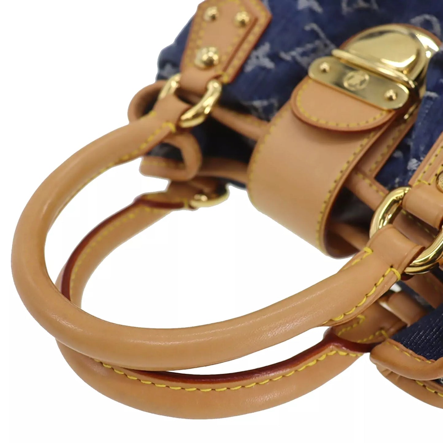 Louis Vuitton LV Pleaty Handbag Monogram Denim Blue M95020 #ED193
