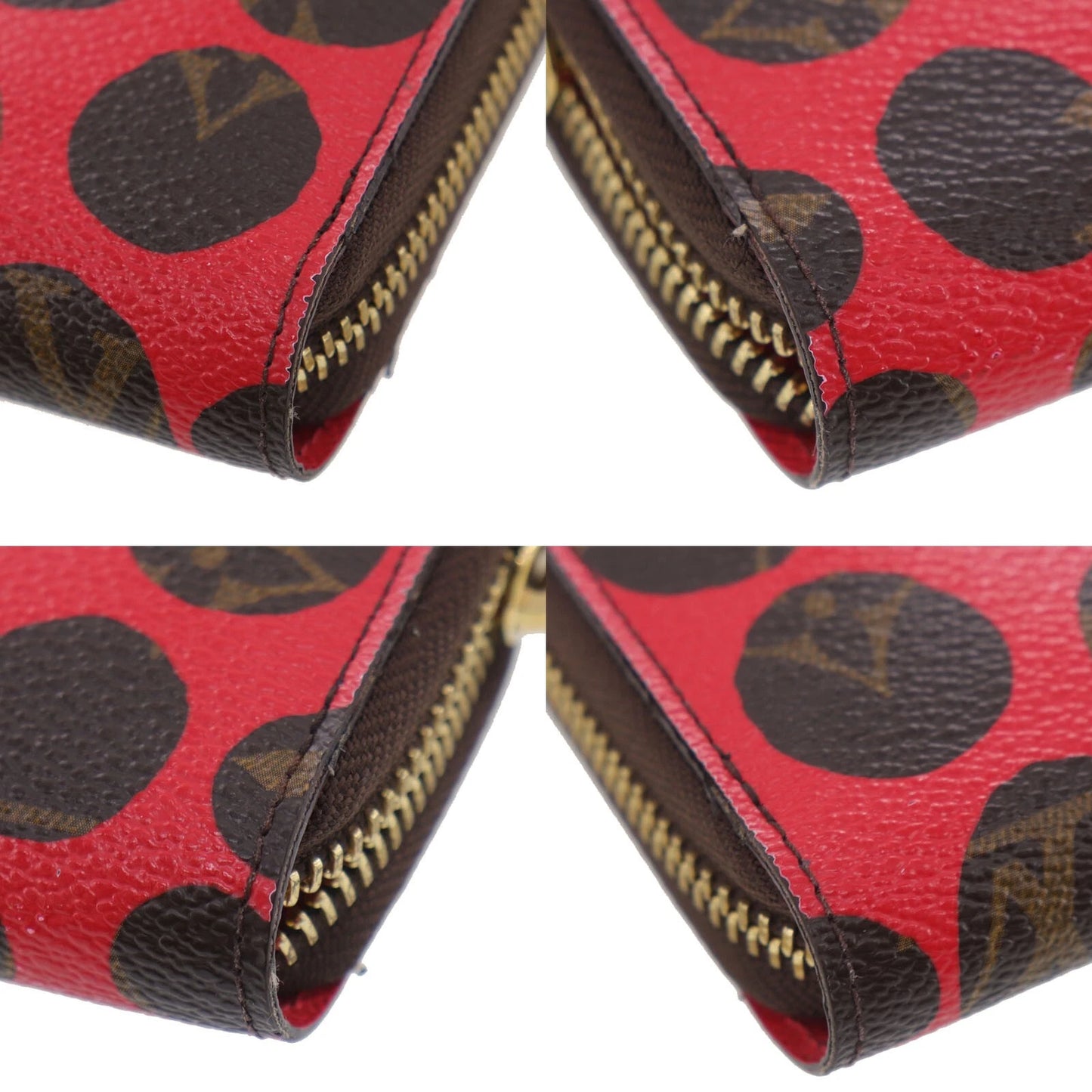 LOUIS VUITTON LV Pumpkin Dot Zippy Wallet Monogram Leather M60450 EG484