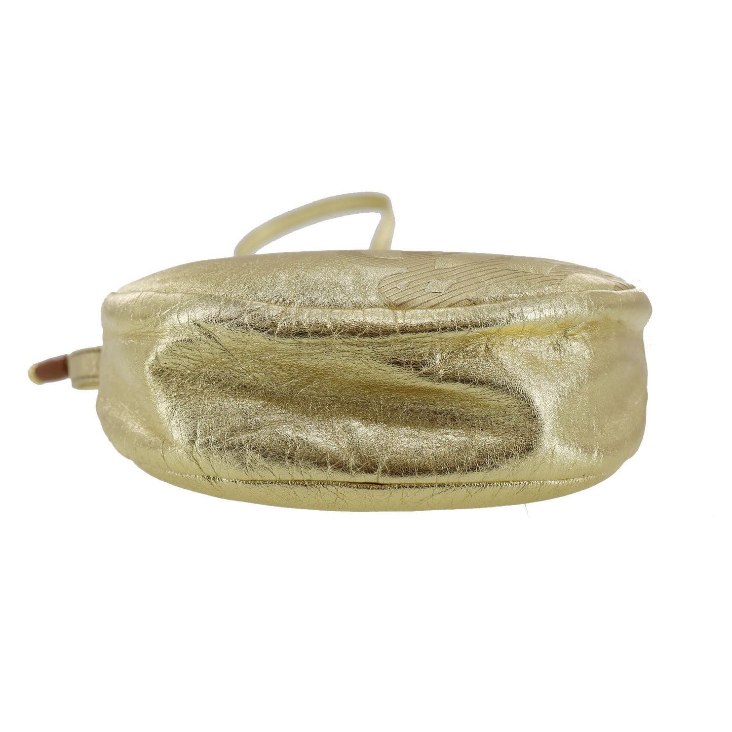 LOEWE Logos Shoulder Bag Gold Leather #AH517